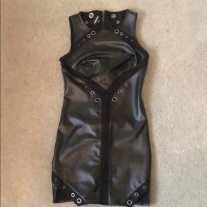Black leather dress size small